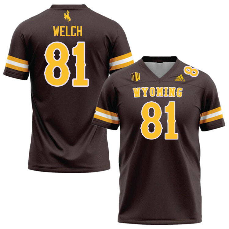 Wyoming Cowboys #81 Treyton Welch College Football Jerseys Stitched Sale-Brown